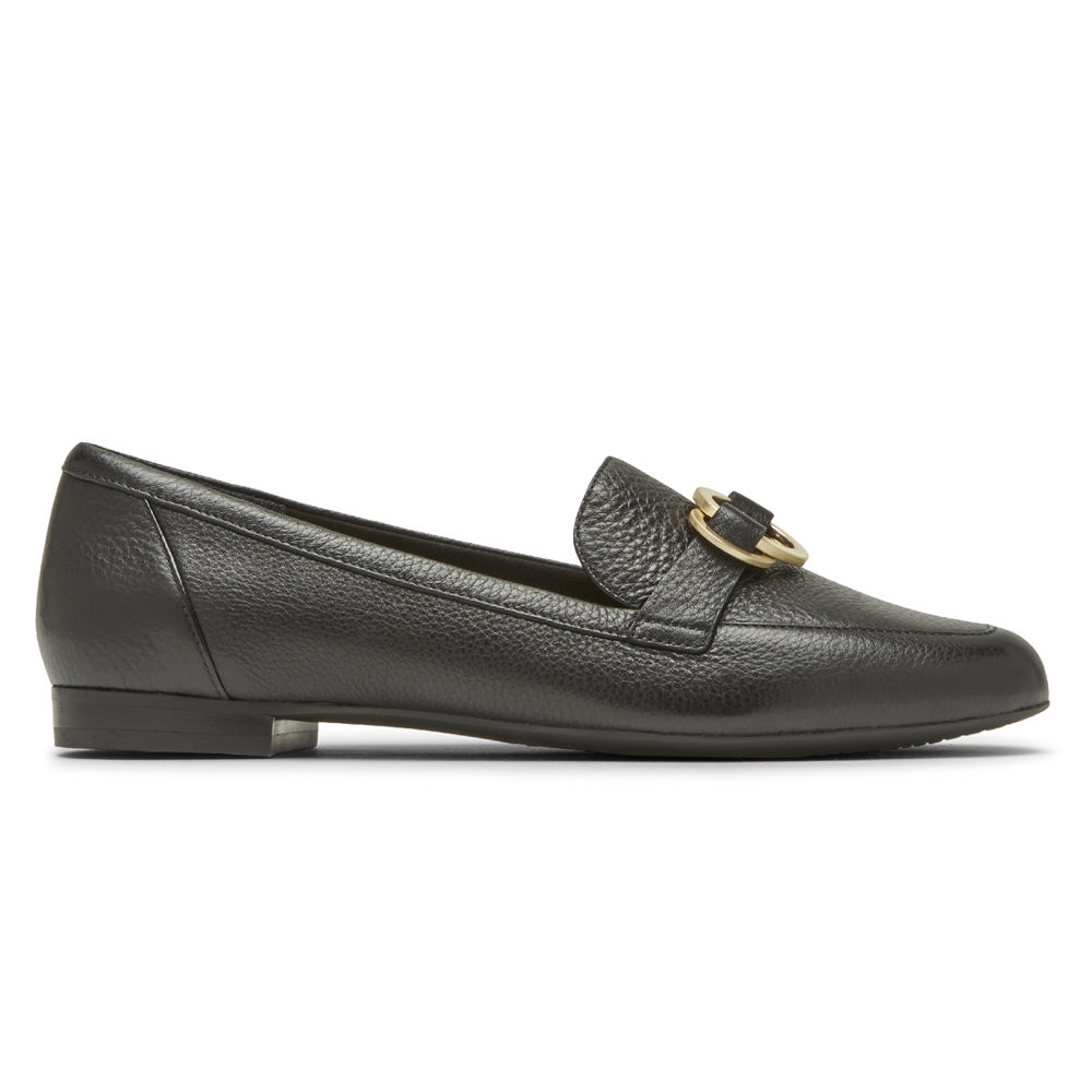 Rockport Womens Loafers Black - Total Motion Tavia Ring - UK 358-TULRNZ